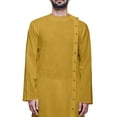 thumbnail image 4 of Atasi Round Collar Kurta Shirt Solid Long Sleeve Kurta For Men Casual Wear, 4 of 7