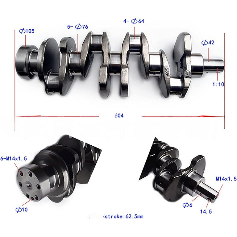 Seapple CRANKSHAFT 123900-21000 12390021000 Stroke 62.5mm Seapple CRANKSHAFT 123900-21000 12390021000 Stroke 62.5mm