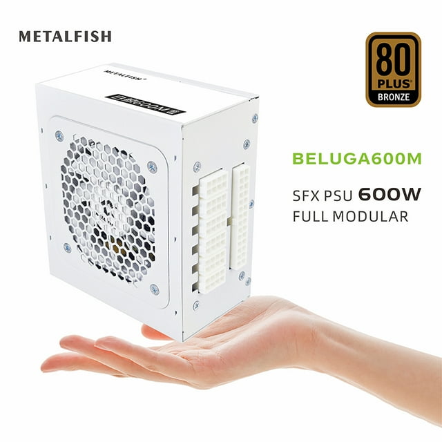 SFX 80Plus Bronze 500/600/750W White Power Supply Full-Modular For Mini ITX Chassis Small Computer Case 100/220V Input 600W EU Plug