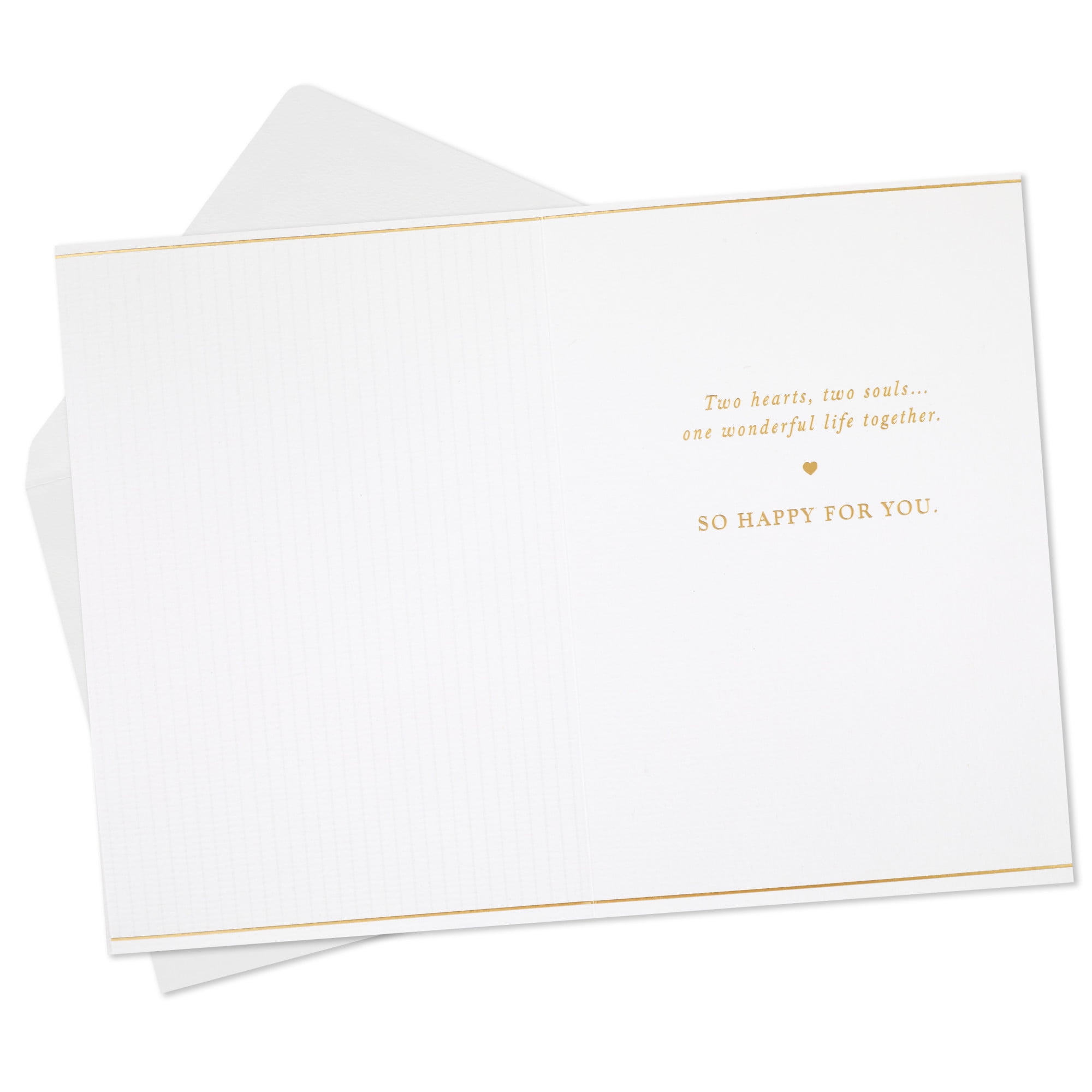 Hallmark Wedding Card (Gold Floral Heart Congratulations)