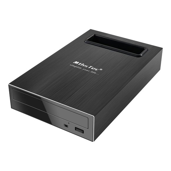 mthstec 4 in 1 External Blu-ray Drive, 16x USB 3.0 and Type-C External Bluray Drive, Multi-Function Fast-Charging Desktop BD/CD/DVD Burner/Read with HDD Enclosure USB HUB for Both Mac/PC