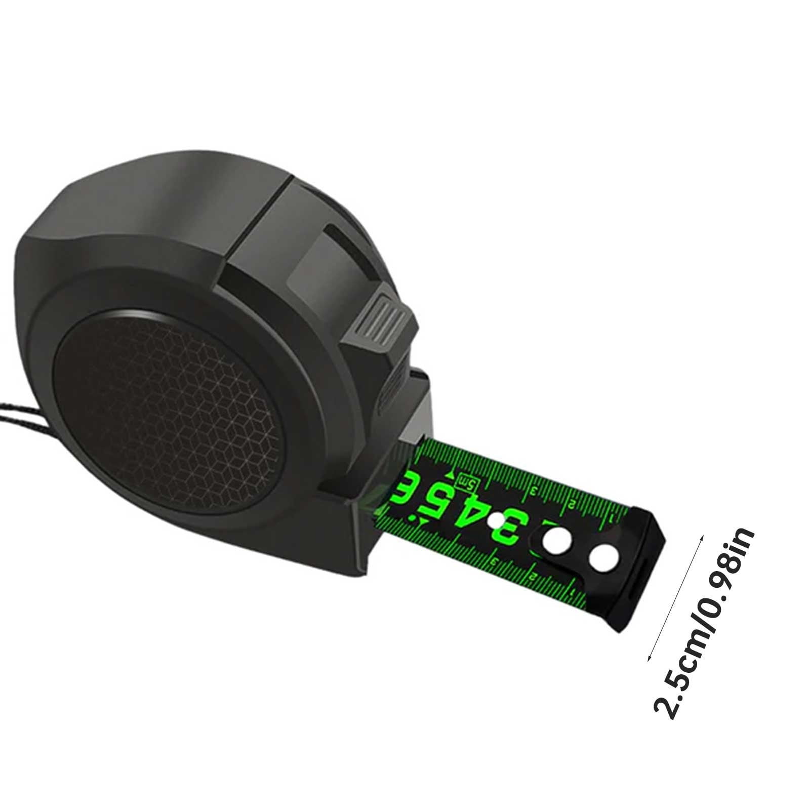 BAOQIN Tape Measure, Green Fluorescent Coating Tape Measure Retractable for Low Light Visibility - Heavy Duty Self-Locking Thicken Measuring Tape Retractable D