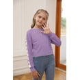 thumbnail image 3 of Sherrylily Girls Kids Crop Tops Long Sleeve Daisy Printed Fashion Pullover, 3 of 6