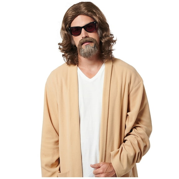 Adult Men's Lazy Guy Wig and Goatee