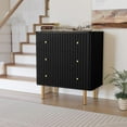 thumbnail image 6 of HLR 3 Drawer Dresser for Bedroom, Black Dressers & Chests of Drawers, Black and Gold Dresser, 6 of 7