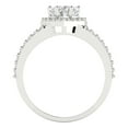 thumbnail image 4 of 1.49 ct Heart Cut White Sapphire with Simulated Diamond Halo Accents 18K White Gold Womens Engagement Ring, 4 of 5