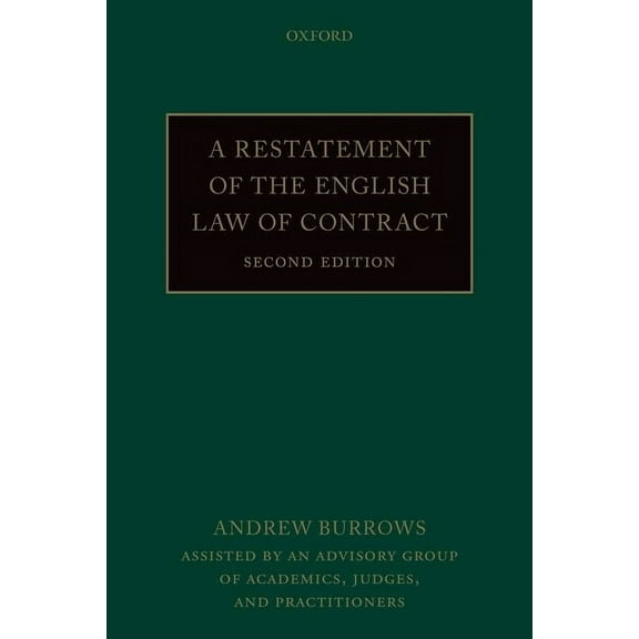 A Restatement of the English Law of Contract, (Paperback)