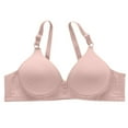 thumbnail image 1 of ManxiVoo Side Folded Full Coverage Wireless Bra for Women Soft Lightweight Support Minimizer with Wide Band L Size Light Pink, 1 of 7