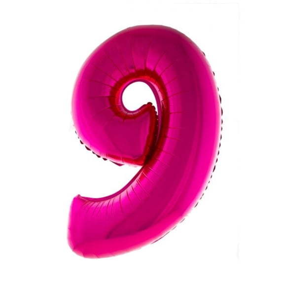 Balloon-Foil-Number 9-40" Pink