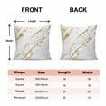 thumbnail image 6 of Decorative Throw Pillow Covers 18x18 Inch Set of 2 White Gold Marble Home Decor Pillow Cases for Couch, Modern Marble Cushion Case for Living Room Bedroom Bed Car Chair, 6 of 9