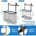thumbnail image 4 of dxynlzq 2 Pack Cabinet Door Organizer Over The Cabinet Door Organizer with Towel Bars Hang Over Cabinet Door Storage  Kitchen Cabinet Door Organizer for Cutting Board  Baking Sheet  Foil, 4 of 8