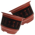 thumbnail image 3 of Toyvian Set of 2 Red Plastic Plant Pots with Drainage Holes for Orchids, Indoor and Outdoor Spring Garden Decor, 3 of 8