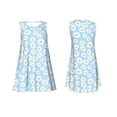 thumbnail image 7 of Lsque Floral Daisy Pattern Summer Dresses for Women – Sleeveless T-Shirt Swing Sundress, Perfect for the Beach and Casual Days, 7 of 7
