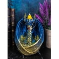 thumbnail image 7 of Blue Wise Dragon Guarding LED Light Crystals Smoky Backflow Cone Incense Burner, 7 of 7