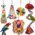 thumbnail image 1 of Percha con forma de cuerda para loros, modelo YIXUND, de Bird Toys, con campana, 1 of 6