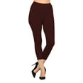thumbnail image 3 of Hitime Capri Leggings Pants for Women Plus Size Super Soft Stretchy Capri Length Yoga Workout Pants, Maroon 2XL-3XL, 3 of 7
