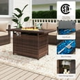 thumbnail image 4 of Sunmthink 7Pcs Outdoor Patio Furniture Set with Fire Pit Table Wicker Rattan Sectional Sofa Patio Conversation Sets-Beige(with Waterproof Cover), 4 of 7