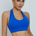 thumbnail image 2 of Timegard Women Sports Bra Seamless Wireless V Neck High Support Open Back Yoga Gym Workout Crop Tank Top, 2 of 5