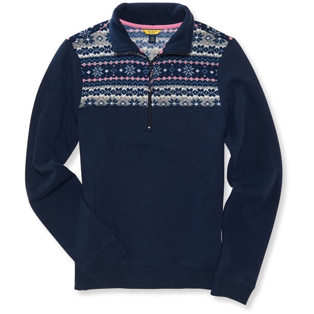 Sudadera de punto Aeropostale para mujer, azul, extragrande