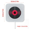 thumbnail image 3 of facefd Bluetooth 4.2 Wall Mounted CD Player with Remote Control ABS Plastic Wireless Audio Boombox, 3 of 5