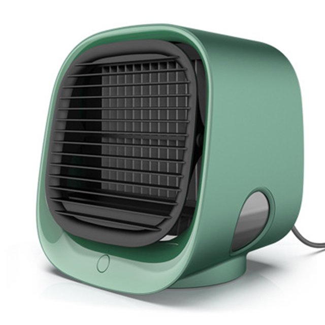 Mini aire acondicionado de iones negativos, ventilador de refrigeración, humidificación, refrigeración, luz nocturna, enfriador de escritorio USB multifuncional Vhermosa OTTO-LYL-0075