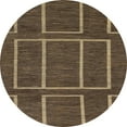 thumbnail image 1 of Ahgly Company Machine Washable Indoor Round Abstract Bakers Brown Area Rugs, 8' Round, 1 of 7