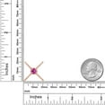 thumbnail image 5 of Gem Stone King 1.37 Ct Round Pink Created Sapphire 18K Rose Gold Plated Silver Criss Cross X Ring (Size 5), 5 of 5