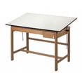thumbnail image 2 of Alvin Solid Oak White Top Drafting Table 2 Drawers 37 1/2" x 72", 2 of 2