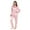 Pink, variant on Silk Satin Pajama Set for Women - Long Sleeve Soft Button Down Loungewear Nightwear Pjs Sleepwear,Valentine's Day Gift for Her,Two-Piece Pajamas Set,L