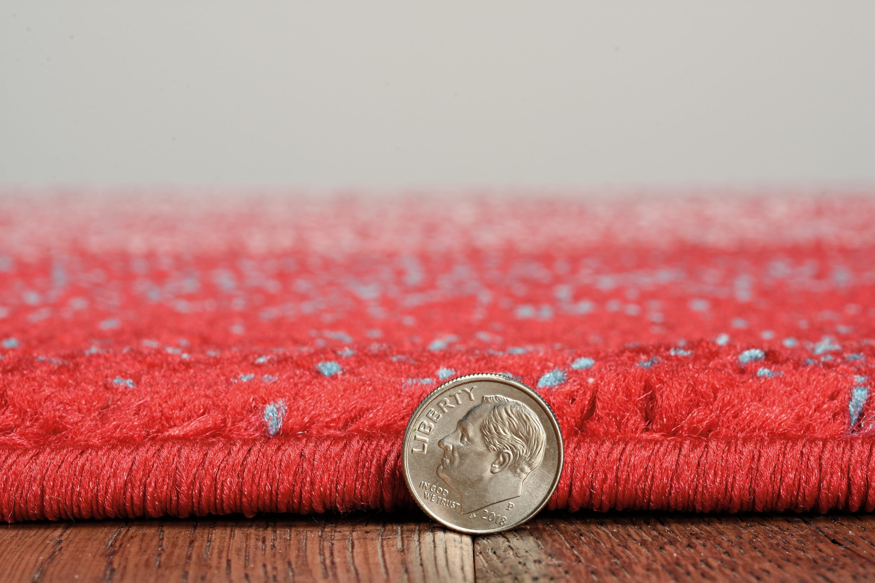 Ombre Red Area Rug 5 x 76" Modern Indoor Carpet Machine Made Gradient Design