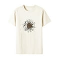thumbnail image 6 of XCHQRTI Sunflower Shirts for Women Graphic Short Sleeve Tshirts Casual Summer Tee, 6 of 7
