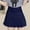 Blue, variant on Pleated Skirt Black Dress Women'S Waist Chain Aline Skirt High Waist Check Pleated Skirt Fall Skirt Black L