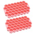thumbnail image 1 of 2 bandejas para hielo, molde para hielo de silicona con tapa selladora y molde para hielo hexagonal seguro., 1 of 5