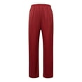 thumbnail image 6 of Satin Pants For Women Silk Wide Leg Pants Low Waist Baggy Pants Lounge Bottoms, 6 of 6