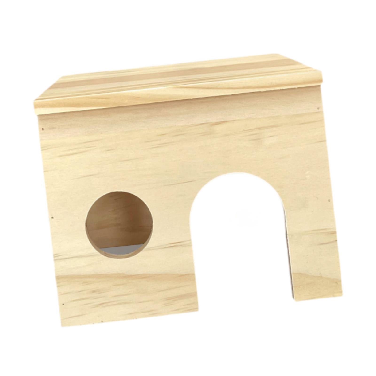 EHJRE Wooden Pet Toy House Chamber Landscaping Supplies Cabin Hamster Hut Habitat for Chinchilla Dwarf Hamster Mice Small Animals
