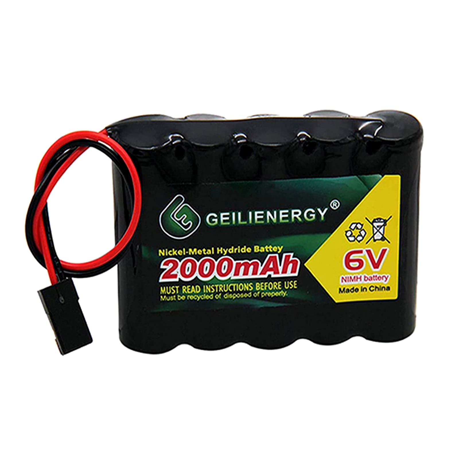 NEWASHAN 6V 2400mAh Ni-MH Batería Con Cable De Carga USB Para Coche RC Anfibio Luz