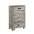 thumbnail image 1 of Picket House Furnishings Adam Commode de Chambre à 5 Tiroirs, Gris/gris Foncé, 1 of 9