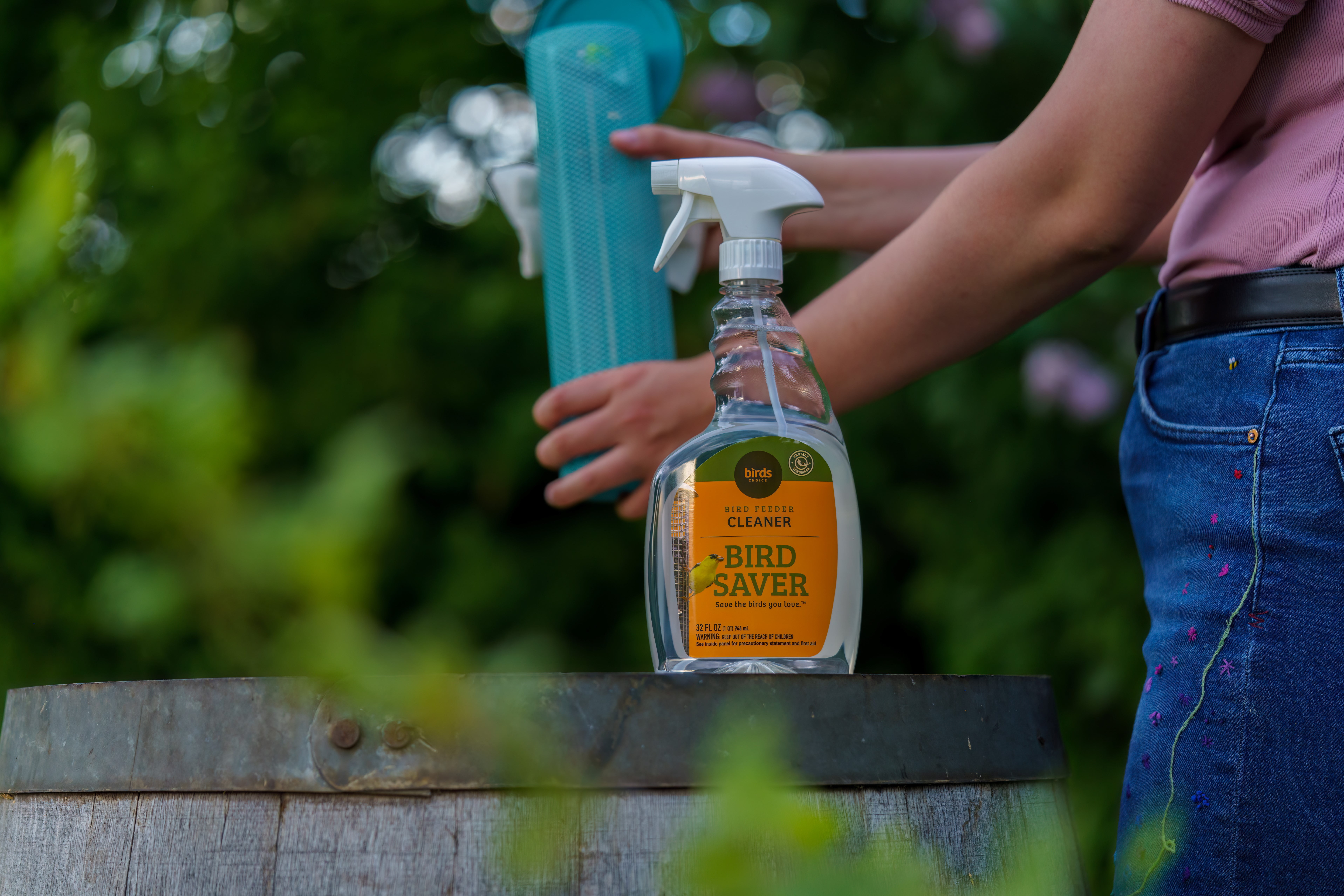Birds Choice Bird Saver Cleaning Solution for Feeders, Bird Houses, Bird Baths, 32  Ounce, 1 Count