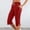 *Red, variant on VBVC Women's Plus Drawstring Capri Sweatpants,Elastic High Waist Split Hem Casual Trousers For Women,Ladies Lightweight Workout Lounge Pants with Pockets,Army Green,S-5XL