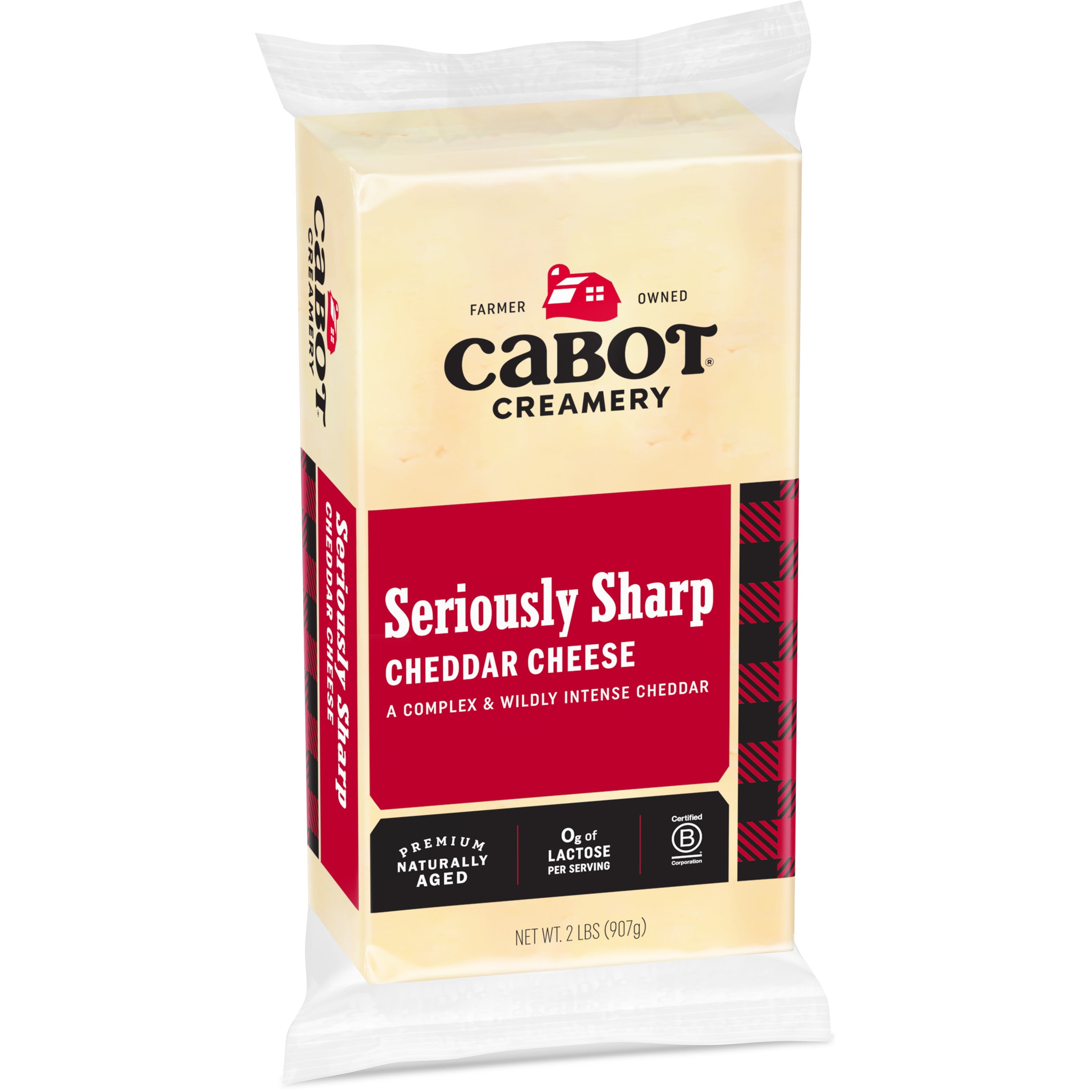 Cabot Creamery Bar Seriously Sharp Cheddar Cheese 2 Lb - Walmart.com