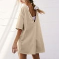 thumbnail image 5 of Women's Summer Oversized Tee Romper Backless Loose Shorts Polyester for Casual Occasions, 5 of 5