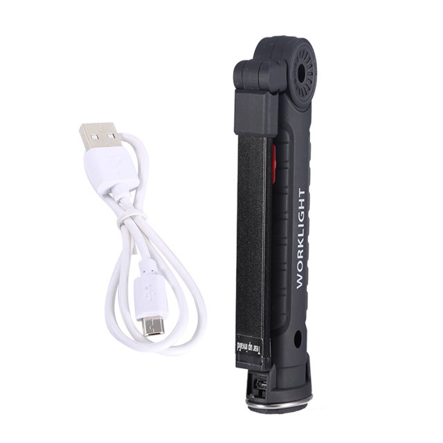 Lámpara de trabajo LED plegable con luz de emergencia COB con carga USB para búsqueda de acampada al aire libre