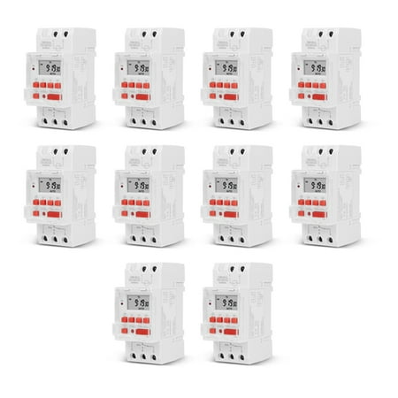 

10X TM919B 220V 30A Programmable Digital Timer Switch DIN Automatic Timing Controller for Lights Fans