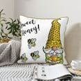 thumbnail image 6 of KLL Gnome Sweet Honey Decorative Throw Pillow Covers Velvet Soft for Couch Sofa Bedroom Living Room Outdoor - 18"x18", 6 of 8