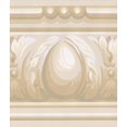 thumbnail image 1 of Beige Brown White Abstract Wallpaper Border Victorian Design, Roll 15' x 5.25'', 1 of 3