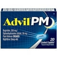 thumbnail image 2 of Advil PM Pain Reliever/Nighttime Sleep Aid, Ibuprofen and Diphenhydramine 20-Count Coated Caplets, 2 of 9