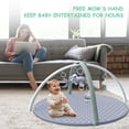 thumbnail image 4 of Babyomi Oversized Baby Activity Gym Play Mat with 5 Detachable Sensory Toys & Tummy Time Pillow, Machine Washable Foldable for Newborn Infant Development, 4 of 7