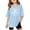 Light Blue, variant on Stylish Graphic Letter Print Comfortable Casual Tees And Shirts For Kids Youth Girls And Boys Oversized T-shirts Basic Cute Tees Crewneck Casual Tops
