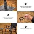 thumbnail image 2 of YSNOOWE Porte-Gobelet Attachable pour Chaises de Jardin en Acier Inoxydable Facile à Installer pour l'Extérieur, 2 of 7