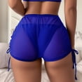 thumbnail image 4 of Womens Bikini Bottoms Cover-Ups High Waist Mesh Solid Swimwear Swimsuit Shorts Swimming Coverups, 4 of 7
